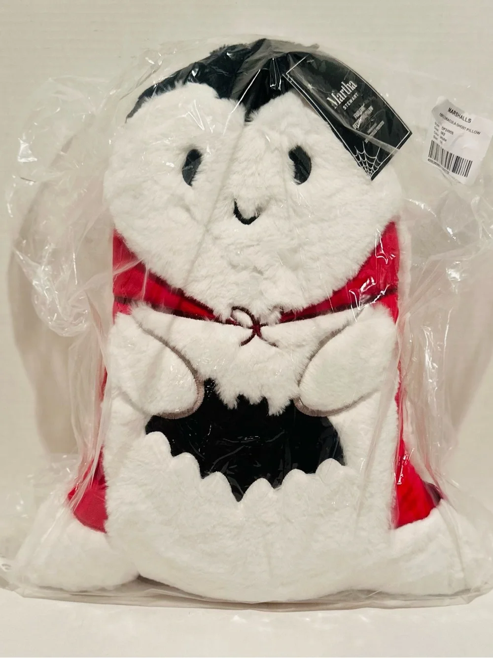 Martha Stewart NWT Dracula Ghost 18 X 15 Faux Fur Pillow